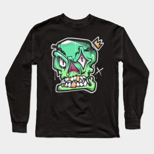 Street Art Skull Long Sleeve T-Shirt